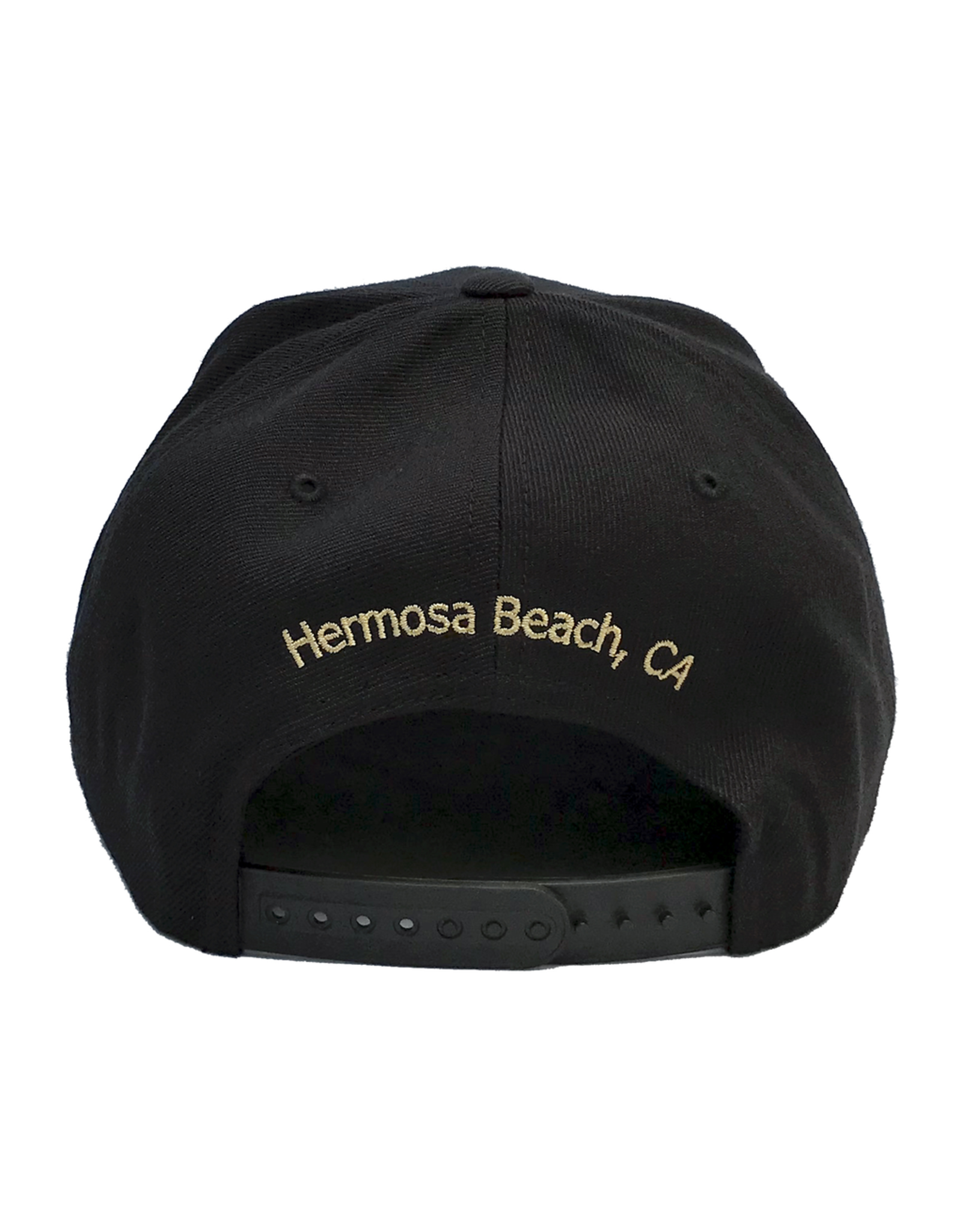 Hermosa Cyclery Hermosa Cyclery Hat 6 - HC Bike Logo, Low-Profile, Gold Logo (YP Classic 6245CM)