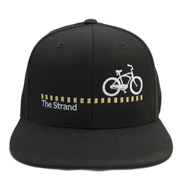 Hermosa Cyclery Hermosa Cyclery - The Strand, Structured Mid-Profile Black Hat - FlexFit 110
