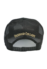 Hermosa Cyclery Hermosa Cyclery Hat 3 - The Strand, Trucker-Mesh, Gold Logo (Yupoong BK-ONE)