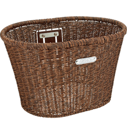 Electra Electra Front Basket - Plastic Woven, Dark Brown