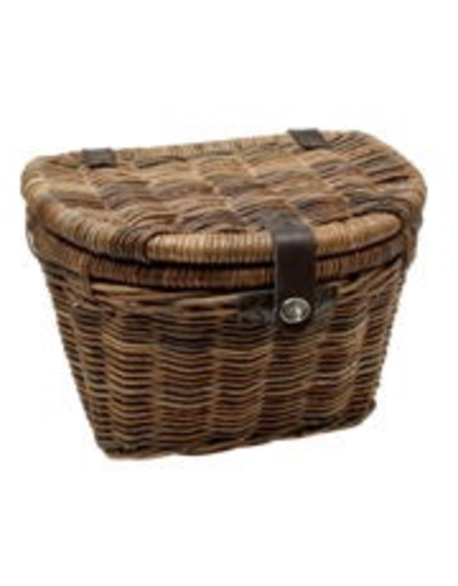 Electra Electra Front Basket - Woven Rattan With Lid, Natural