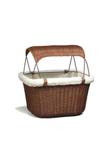 Solvit Solvit Pet Wicker Basket - Includes Sun Shade, Brown