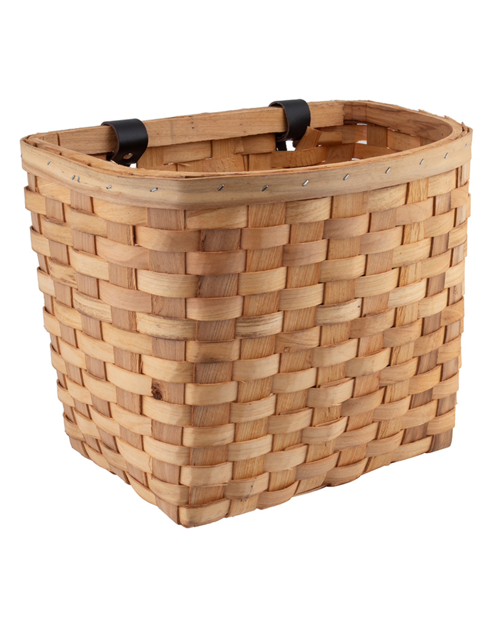 J & B Importers Sunlite Front Basket - Beech Wood Woven, Natural - Hermosa  Cyclery