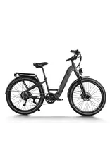 Himiway Himiway Electric City Commuter Bike Rambler - Upgraded, 27.5" Step-Through, Himi Grey