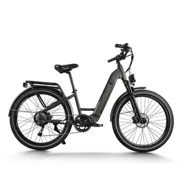 Himiway Himiway Electric City Commuter Bike Rambler - Upgraded, 27.5" Step-Through, Himi Grey