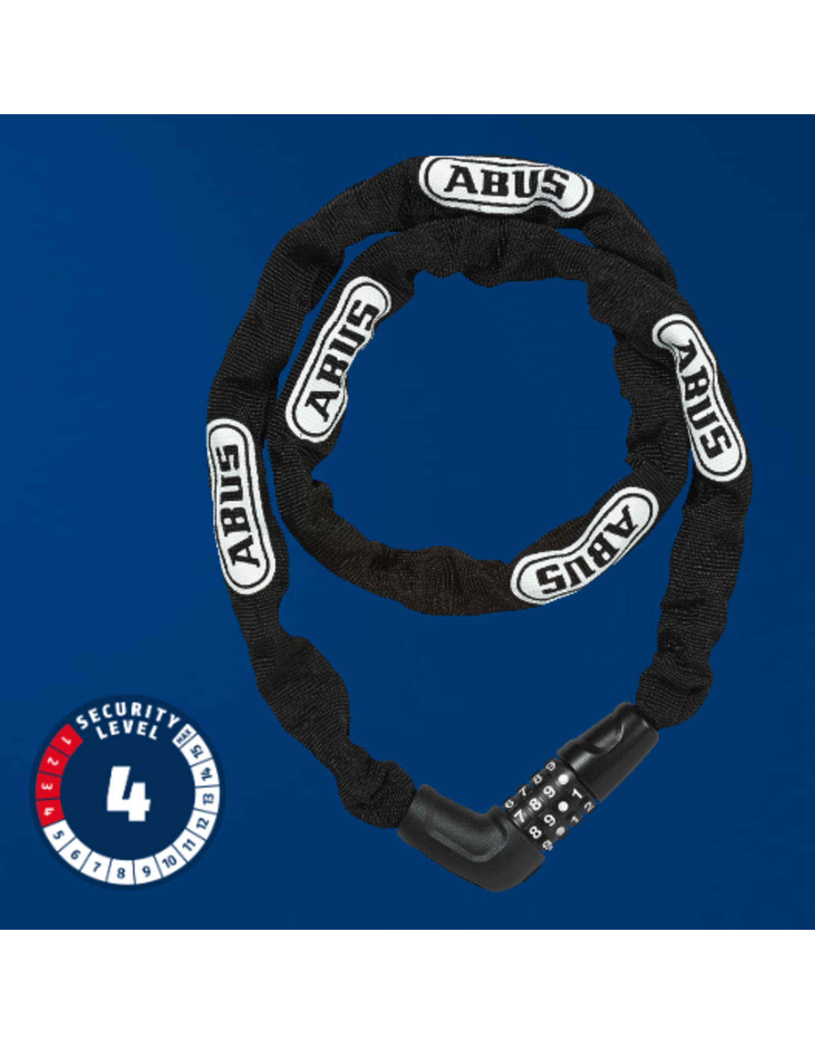 Abus ABUS Steel-O-Chain Combo Lock - 110-5mm, 3.7', Blk