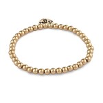 4MM GOLD BEAD STRETCH BRACELET