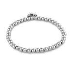 4MM SILVER BEAD STRETCH BRACELET