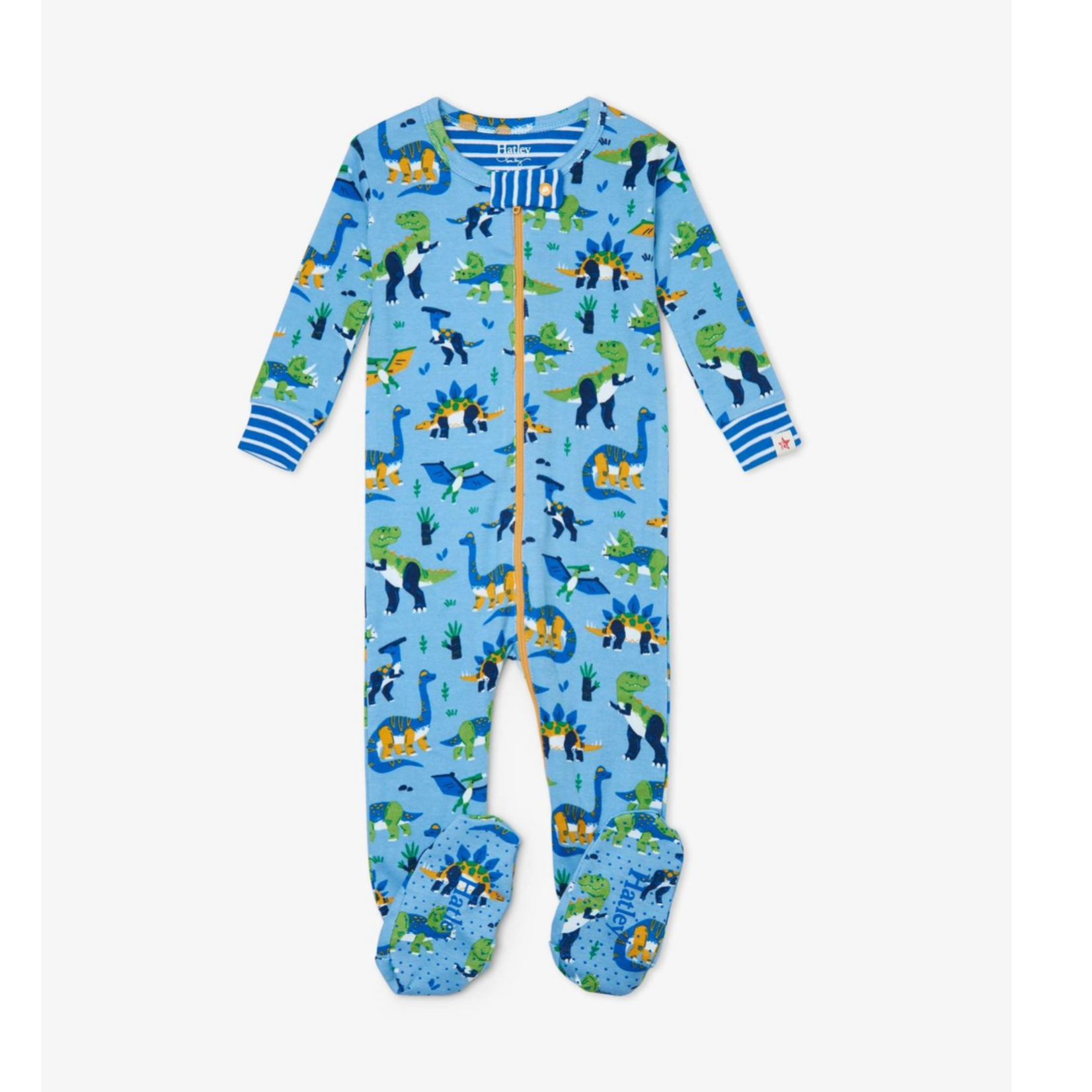 HATLEY Baby Boy Curious Dinos Footed Sleeper