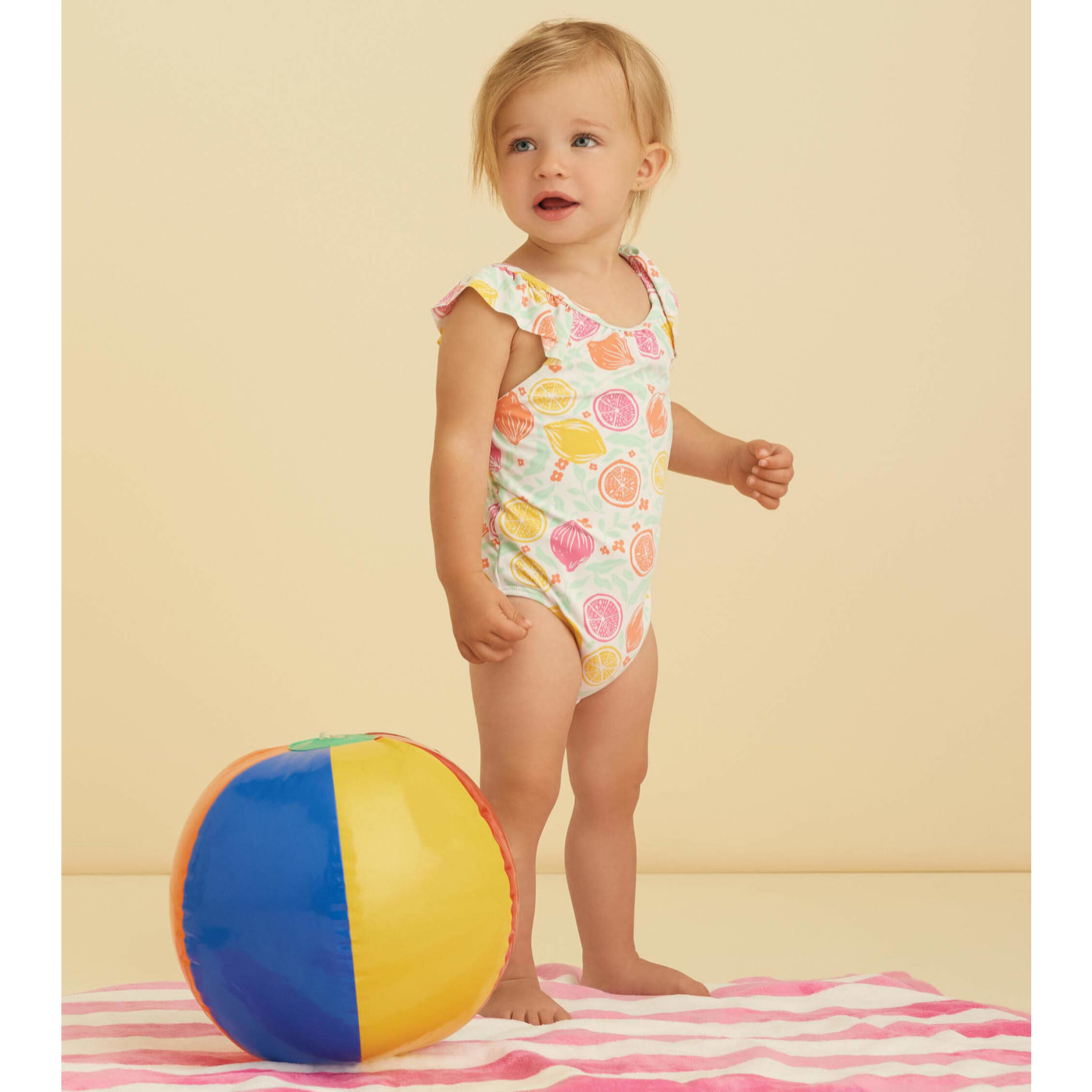 HATLEY CITRUS RUFFLE BABY SWIMSUIT