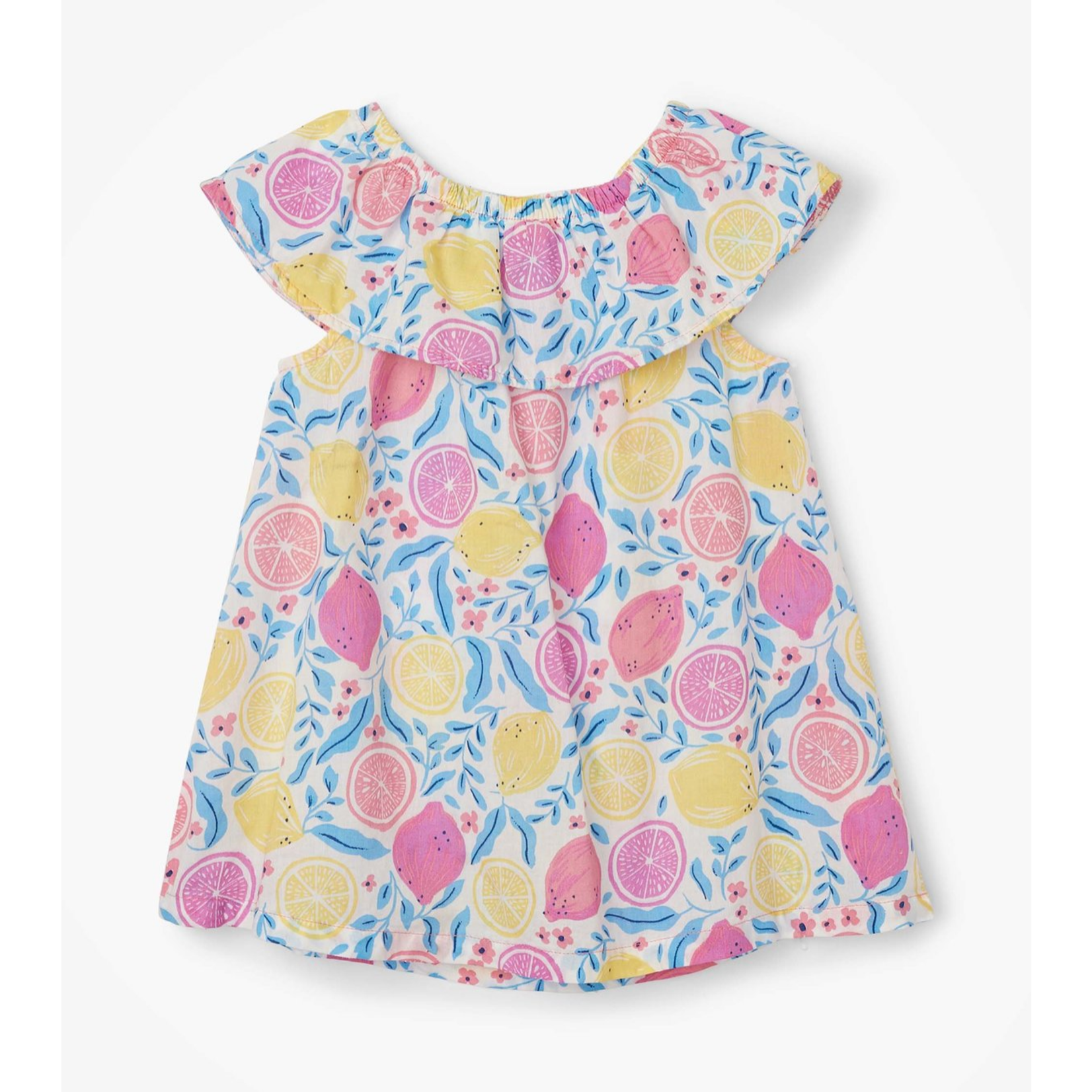 HATLEY CITRUS RUFFLE A-LINE DRESS