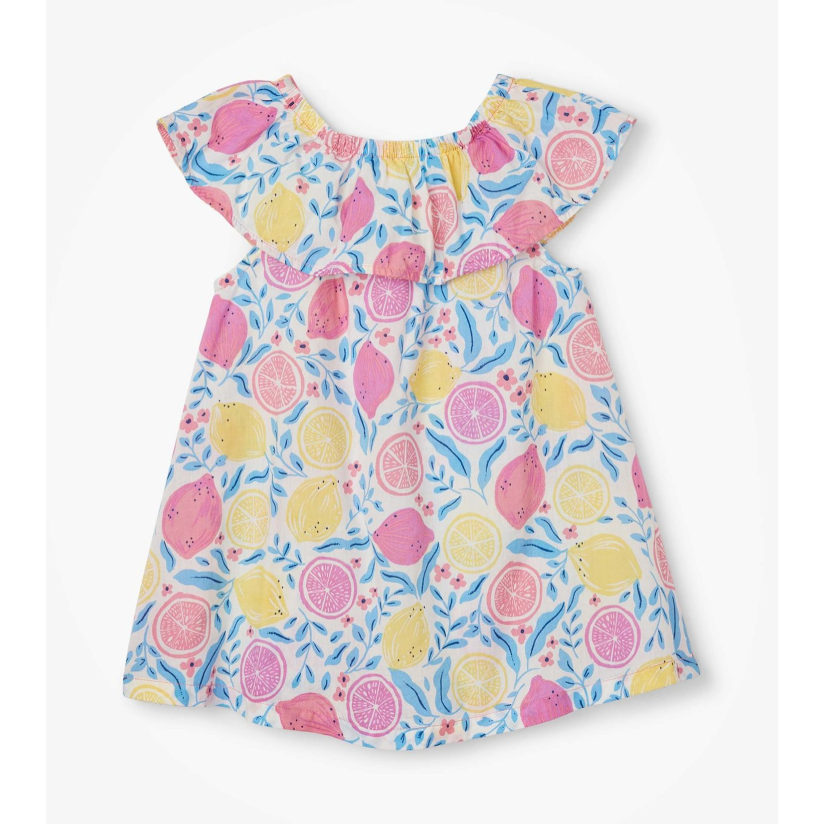 HATLEY CITRUS RUFFLE A-LINE DRESS