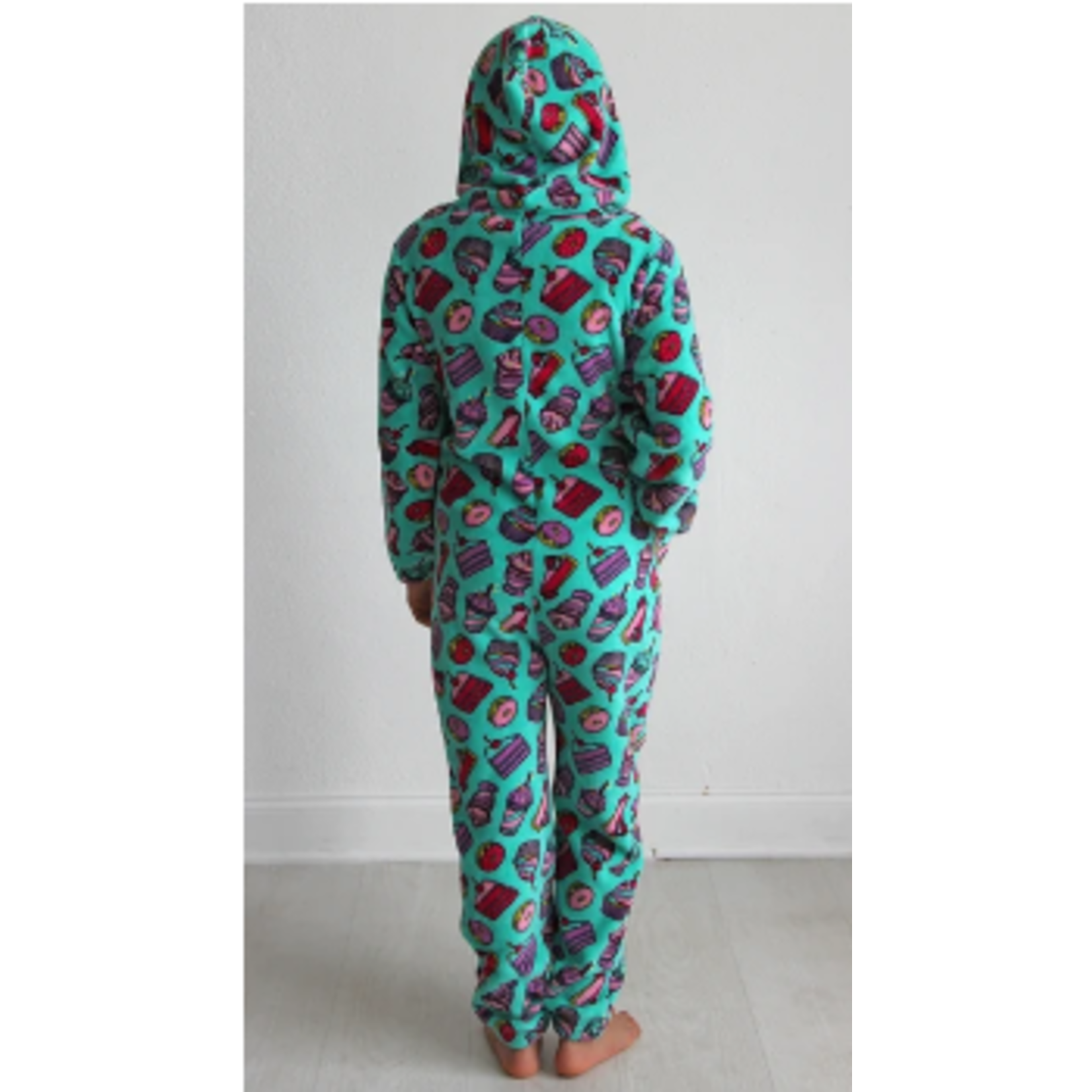 Girls Plush Hooded Onesie