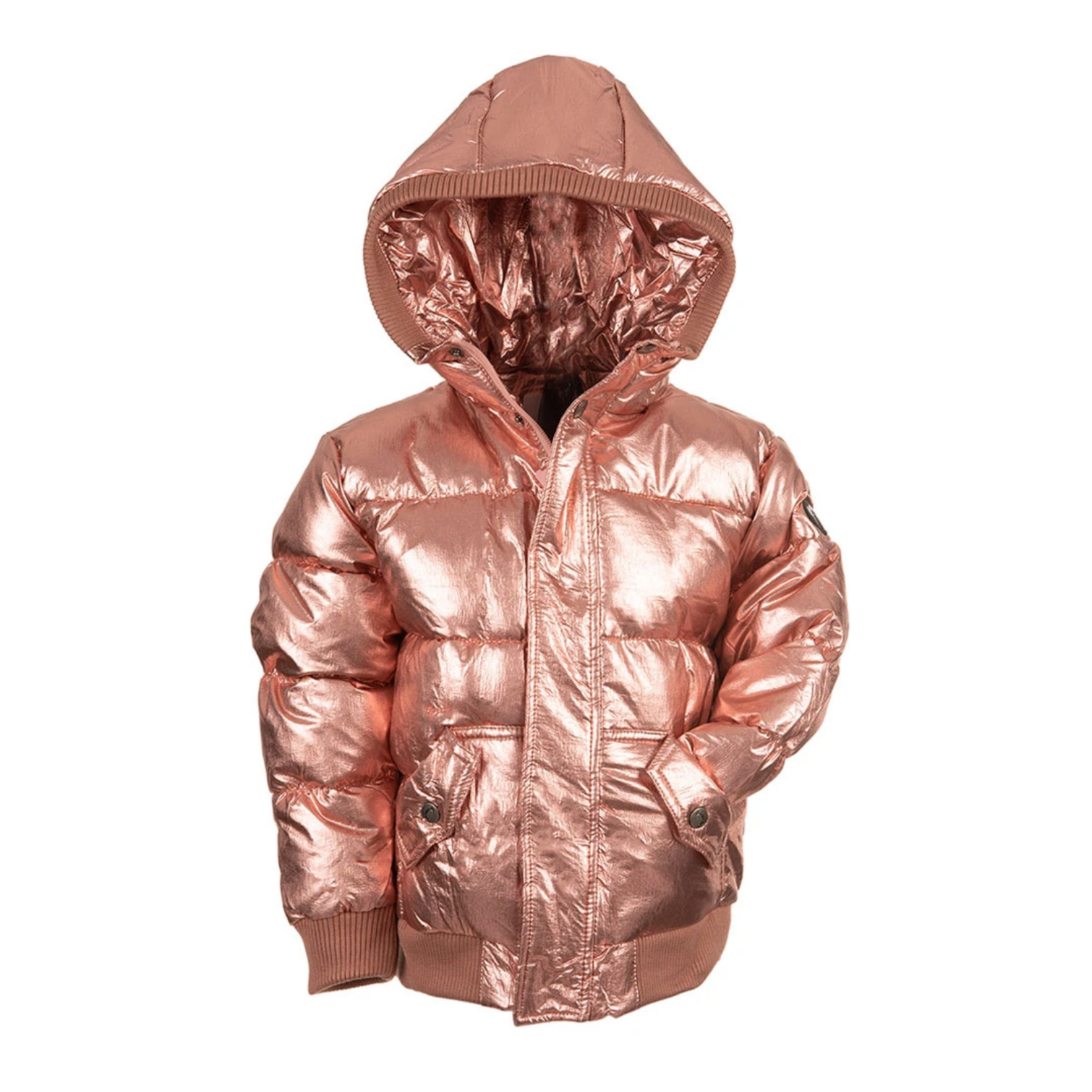 Padded Coat with Hood & Sherpa Lining for Girls - blush, Girls | Vertbaudet