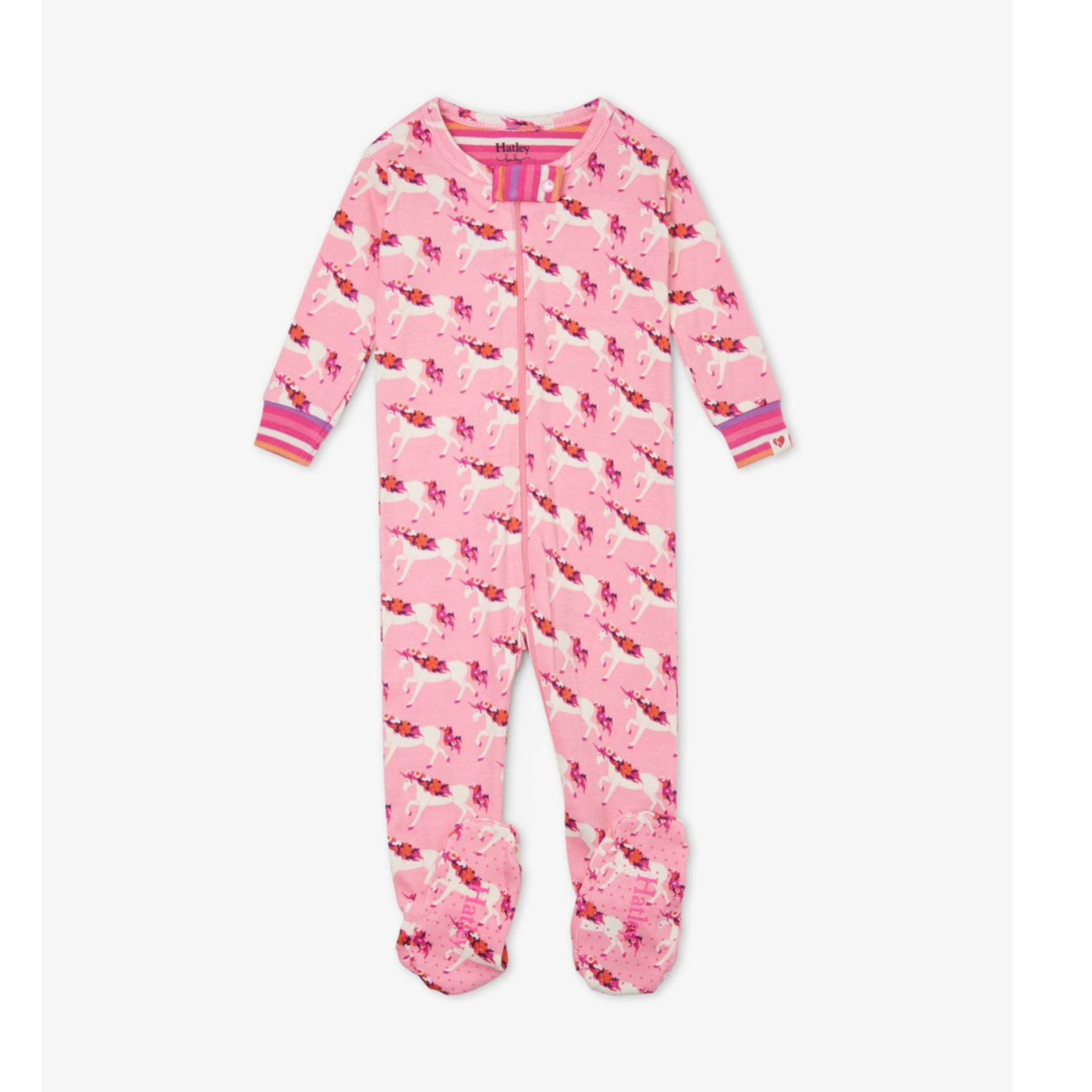 HATLEY FLORAL UNICORN BABY COVERALL