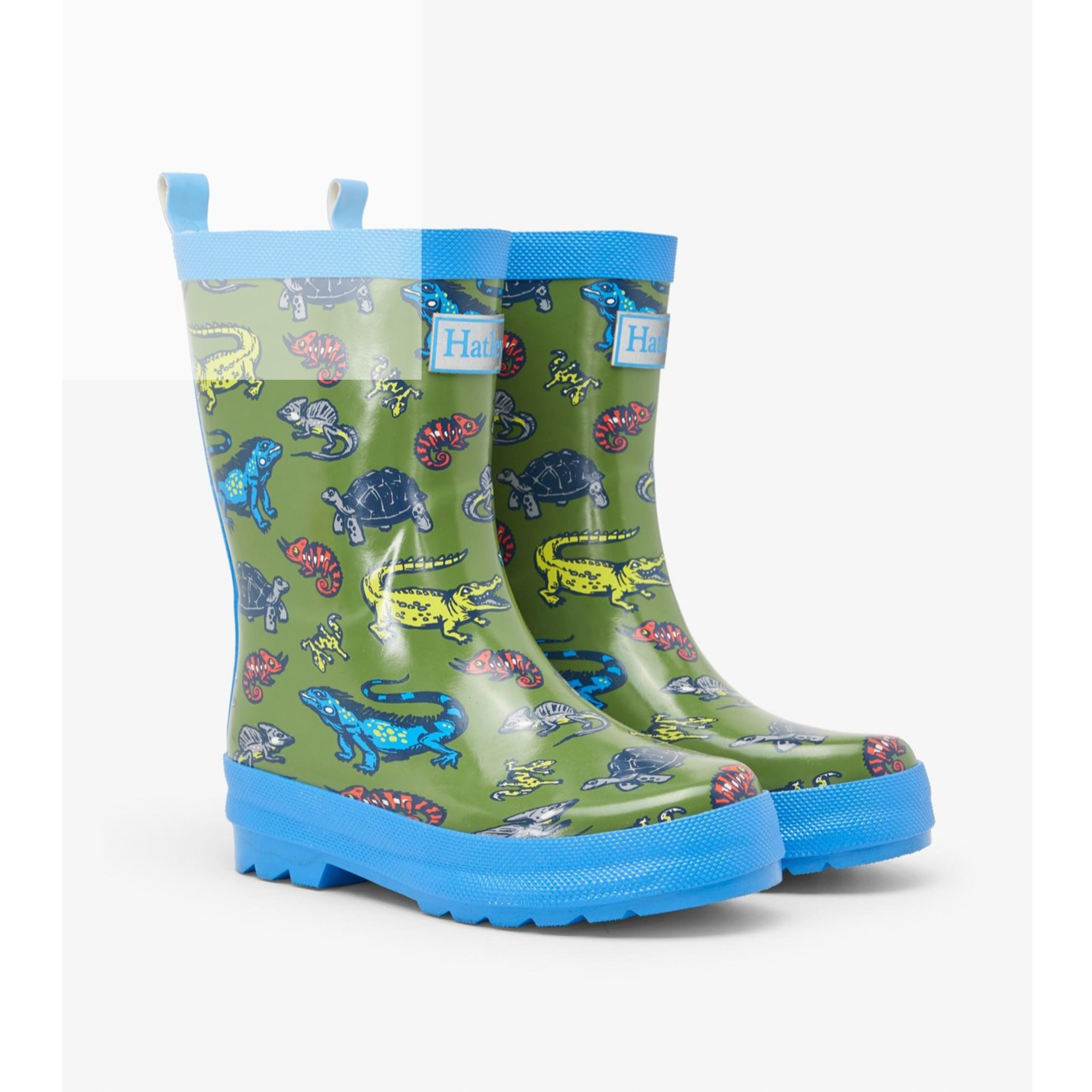 HATLEY PRESCHOOL AQUATIC REPTILES SHINY RAIN BOOTS