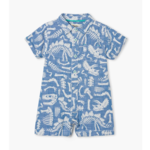 HATLEY DINO FOSSILS BABY WOVEN ROMPER