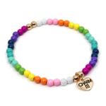 4mm Rainbow Bead Bracelet