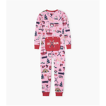 LITTLE BLUE HOUSE PINK SKI HOLIDAY UNION SUIT