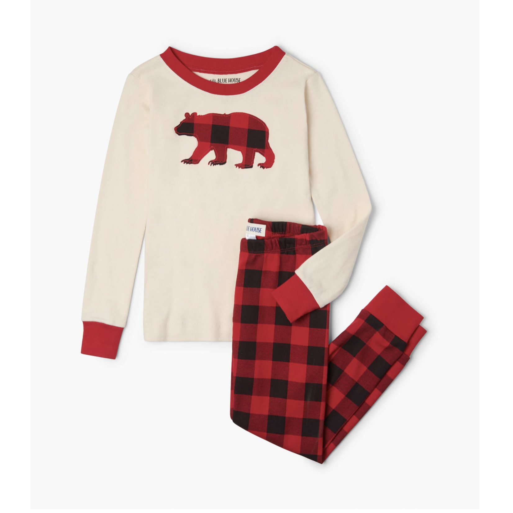 LITTLE BLUE HOUSE PRESCHOOL  BUFFALO PLAID PJ SET