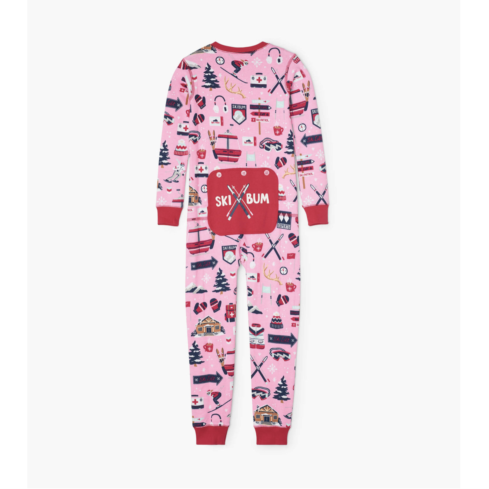 LITTLE BLUE HOUSE PINK SKI HOLIDAY UNION SUIT