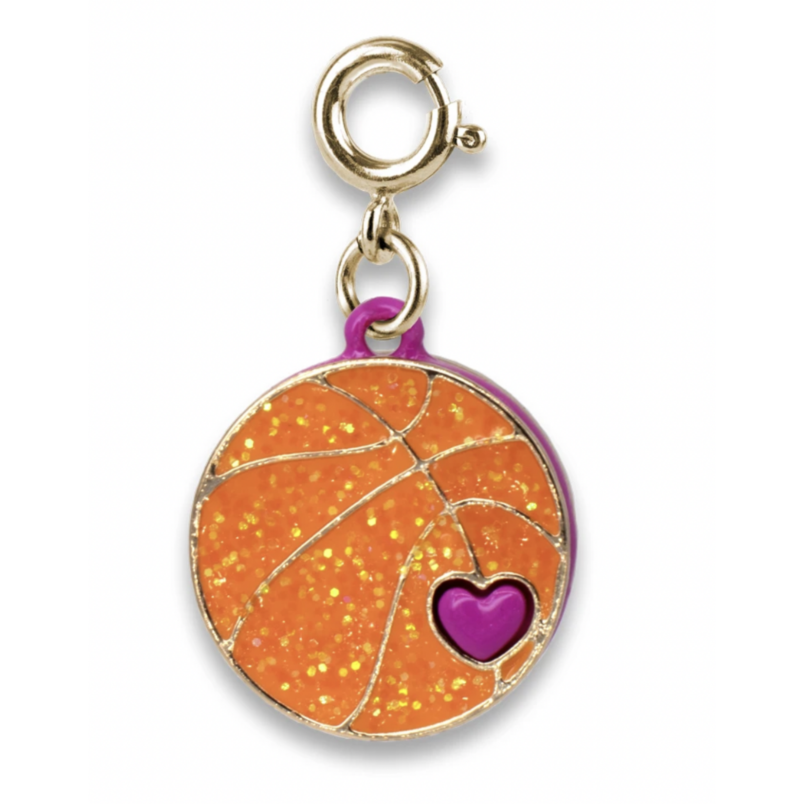 Gold Glitter Basketball Charm