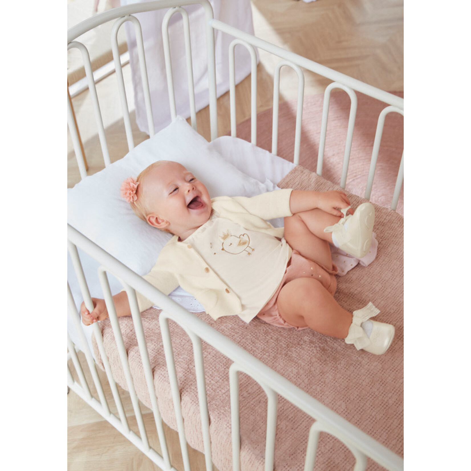 MAYORAL NEWBORN LONG KNIT CARDIGAN AND SOCKS