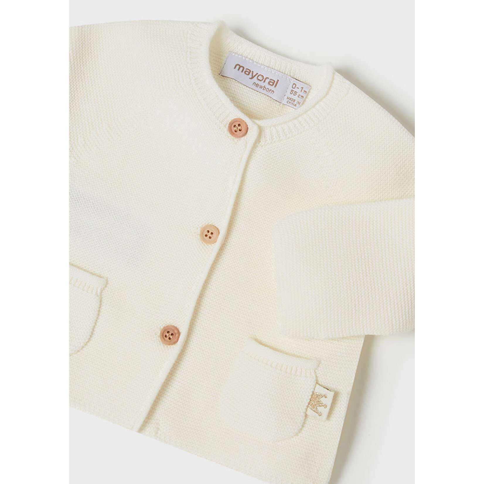 MAYORAL NEWBORN LONG KNIT CARDIGAN AND SOCKS