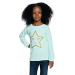 CHASER GOLD STAR HAPPY FACE PULLOVER