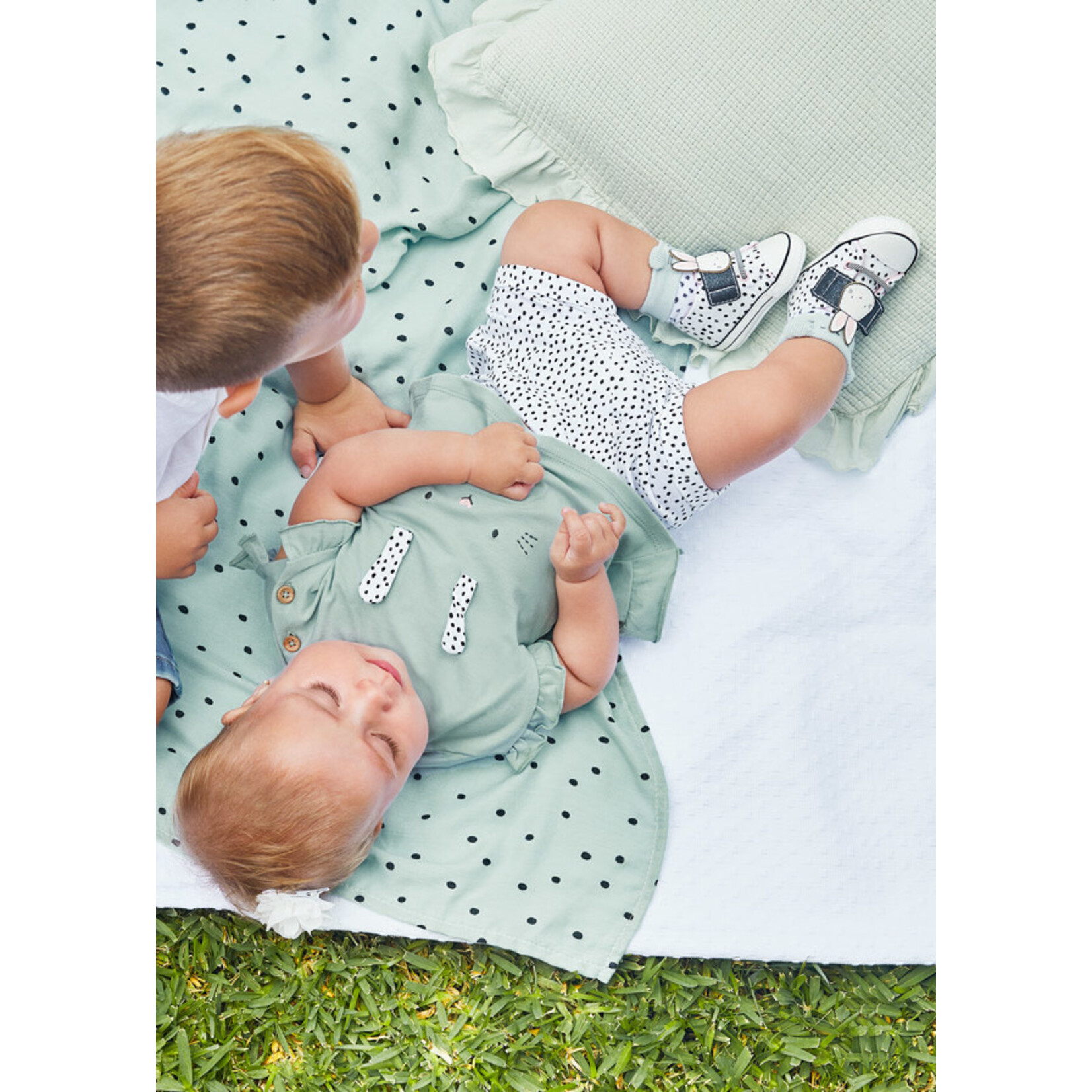 MAYORAL NEWBORN Baby Girl  2pc Bunny Short Set