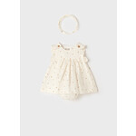 MAYORAL NEWBORN MUSLIN DRESS & HEADBAND