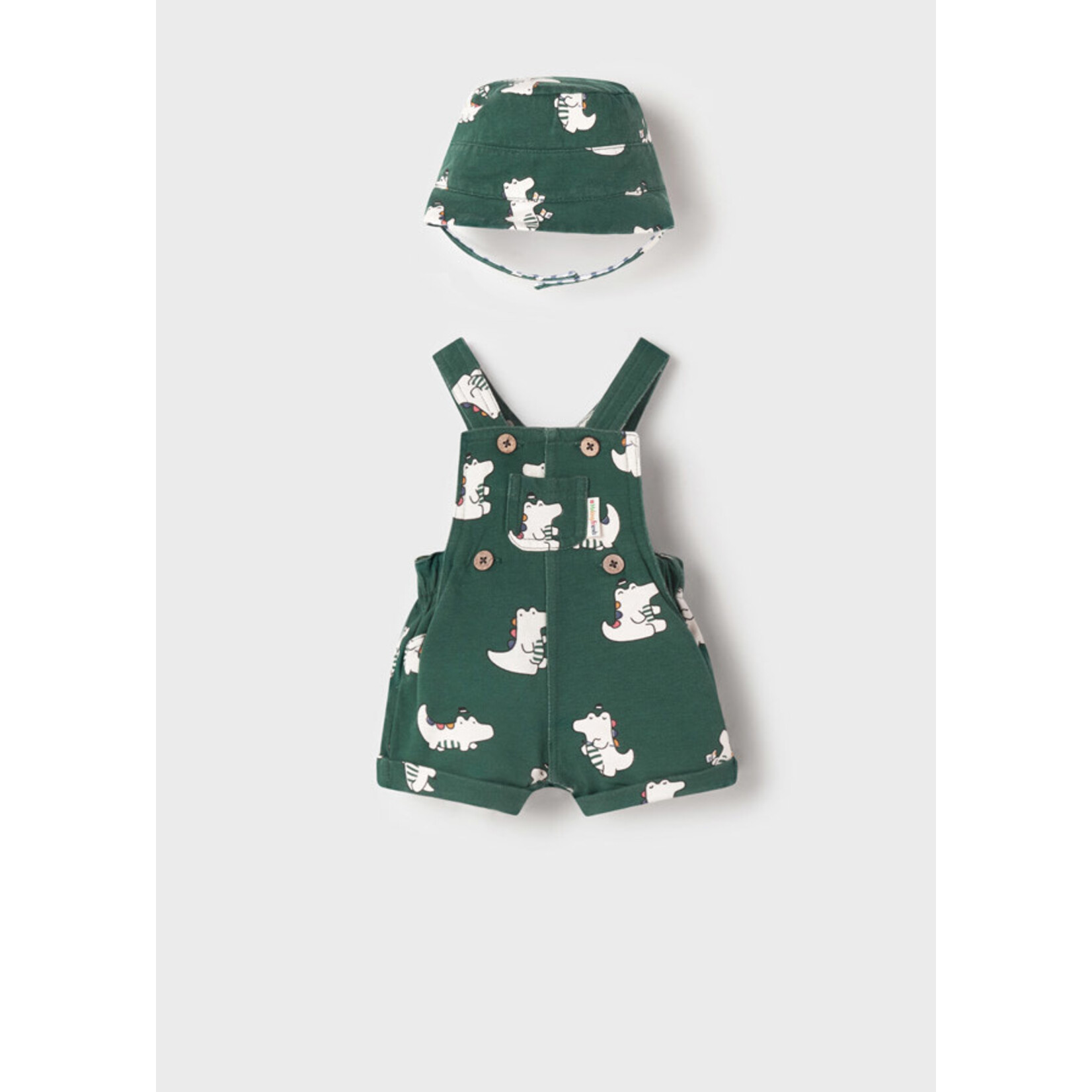 MAYORAL NEWBORN Baby Boy Overall & Reversible Hat