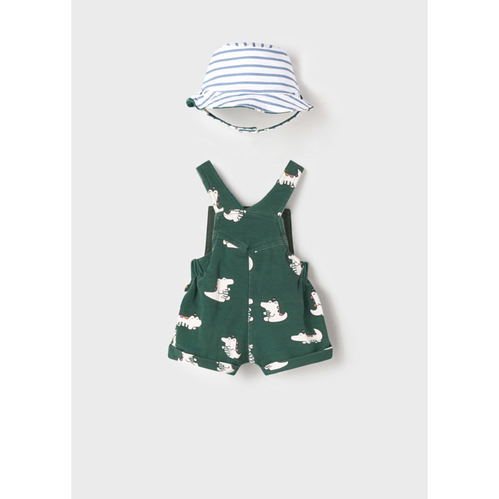 MAYORAL NEWBORN Baby Boy Overall & Reversible Hat