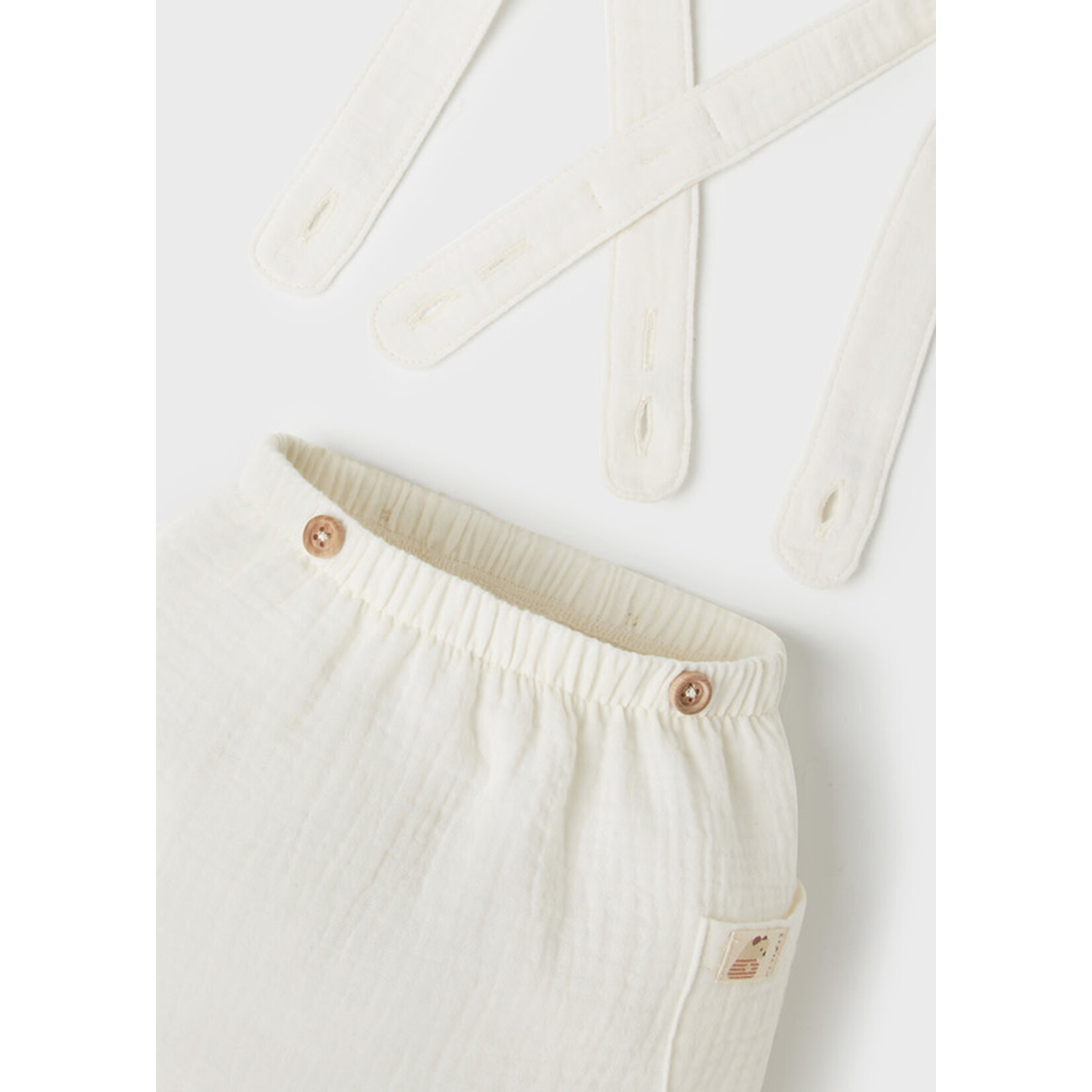 MAYORAL NEWBORN BABY TEE & SUSPENDER SHORTS SET