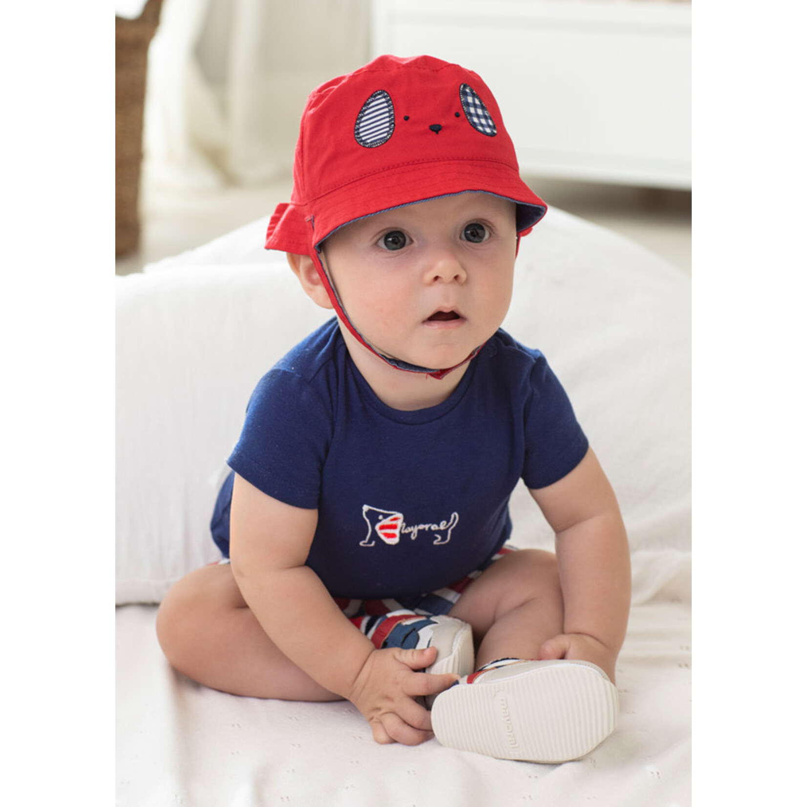 MAYORAL NEWBORN Baby Boy Reversible Hat