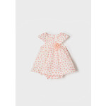 MAYORAL NEWBORN FLOWER PETALS DRESS W/DIAPER COVER