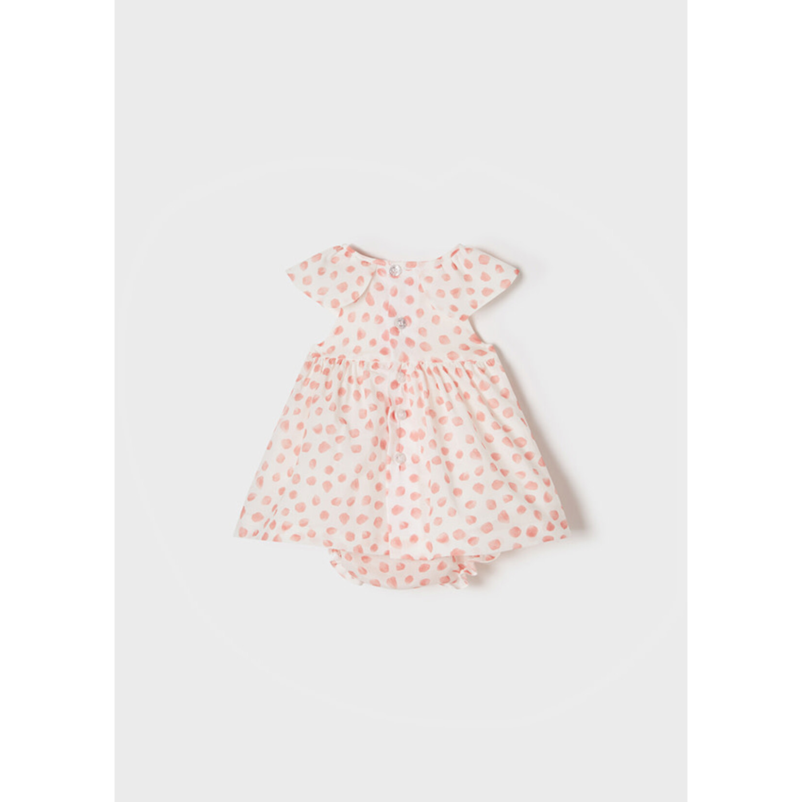 MAYORAL NEWBORN FLOWER PETALS DRESS W/DIAPER COVER