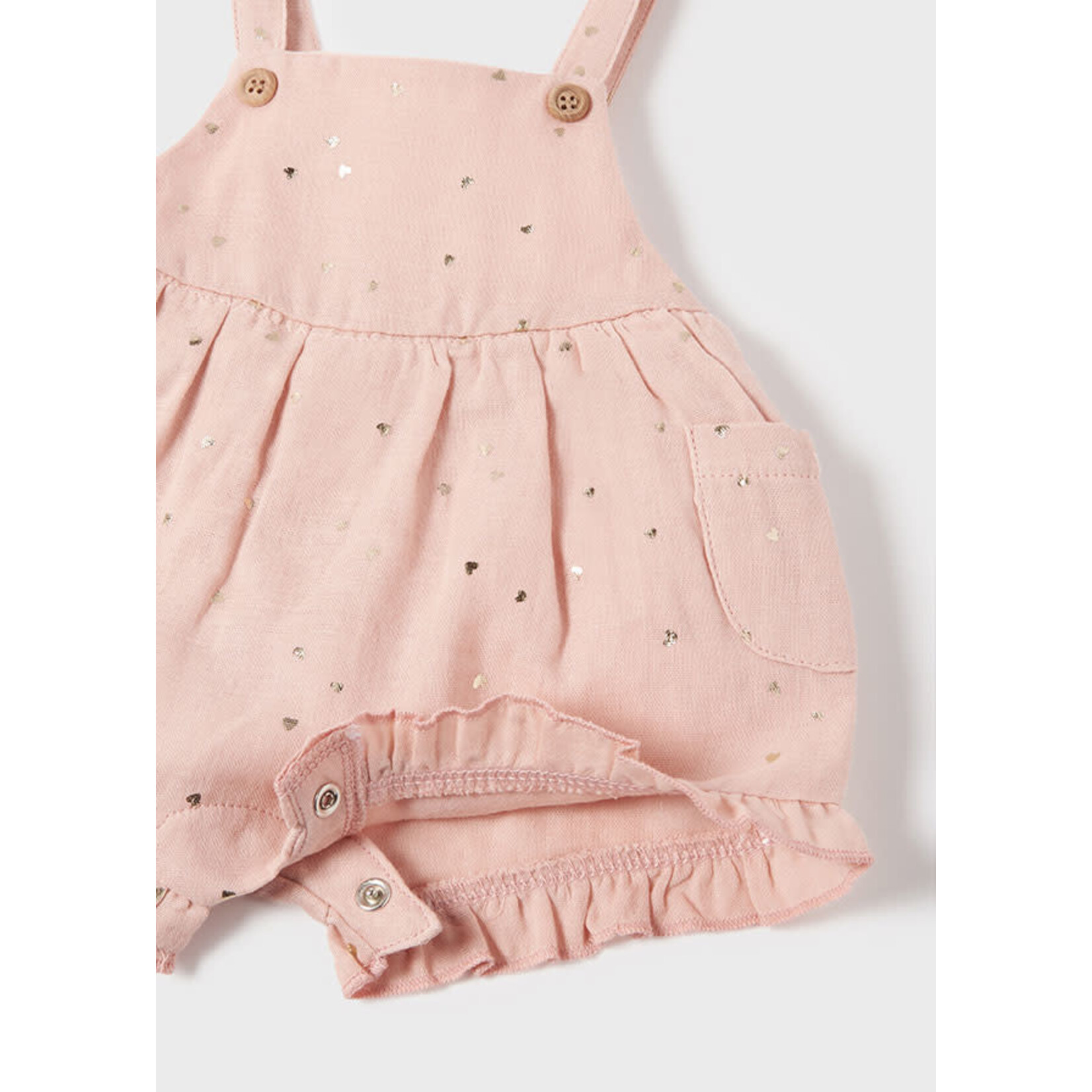 MAYORAL NEWBORN SHORT DUNGAREE W/ HAT SET