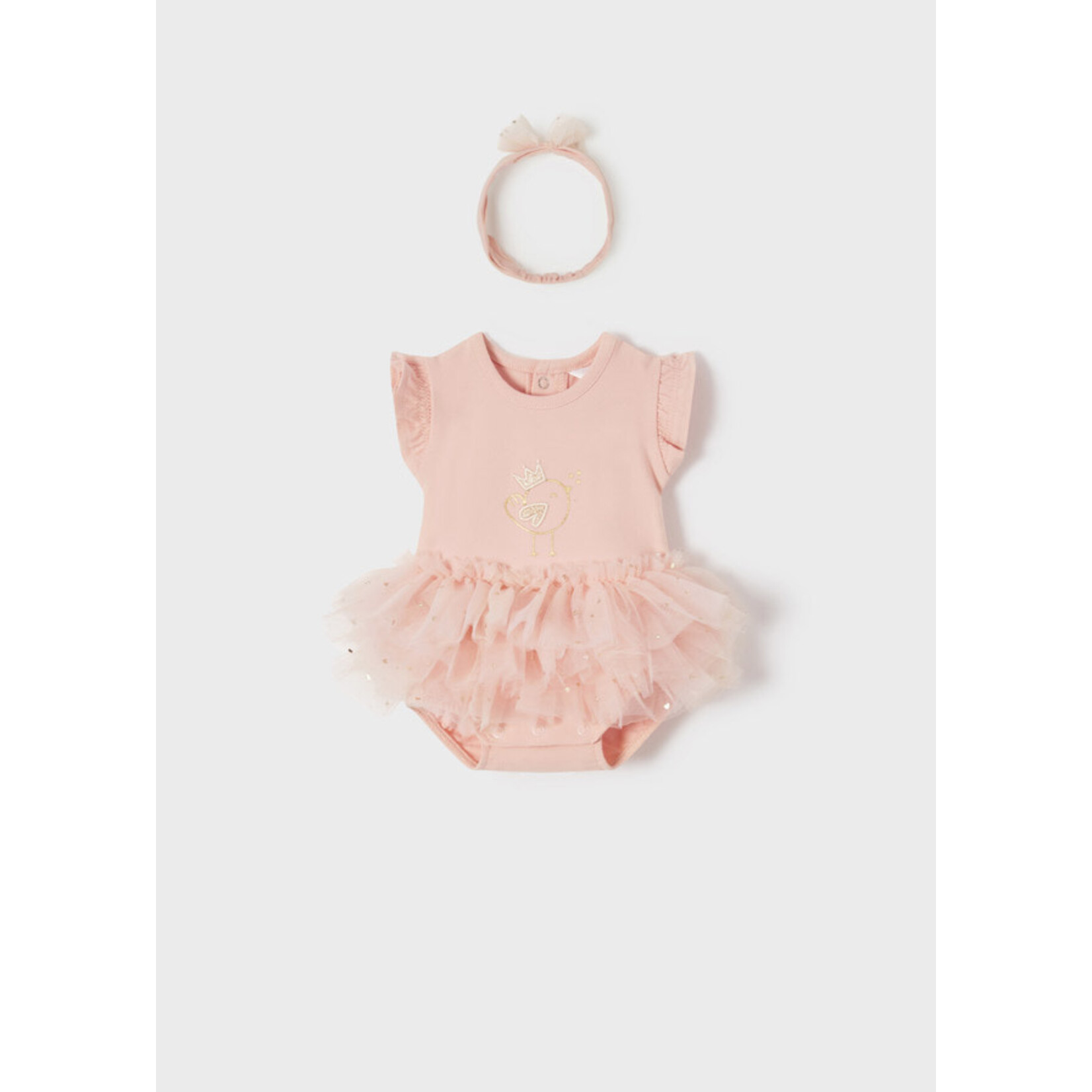 MAYORAL NEWBORN TUTU ONESIE W/ HEADBAND BABY GIRL