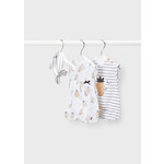 MAYORAL NEWBORN 2PC SHORT ROMPER & HEADBAND SET