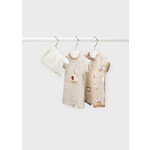 MAYORAL NEWBORN 2PC SHORT ROMPER & BANDANA SET