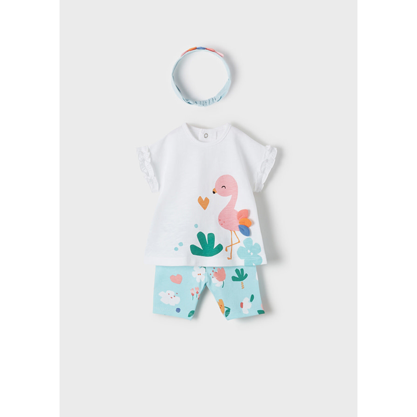 MAYORAL NEWBORN CAPRI & HEADBAND SET BABY GIRL