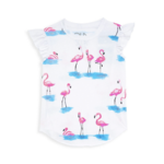 CHASER Girls Flamingo Lake Flutter Sleeve Tee