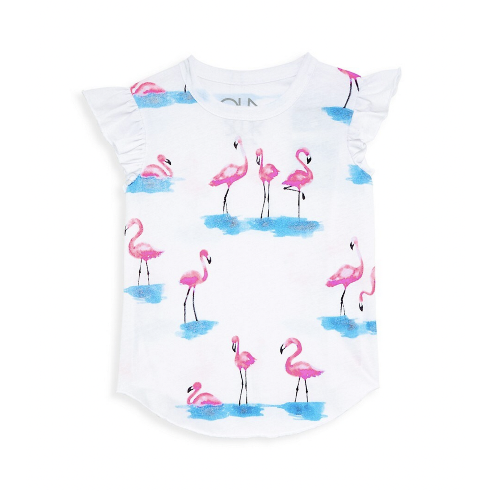 CHASER Girls Flamingo Lake Flutter Sleeve Tee