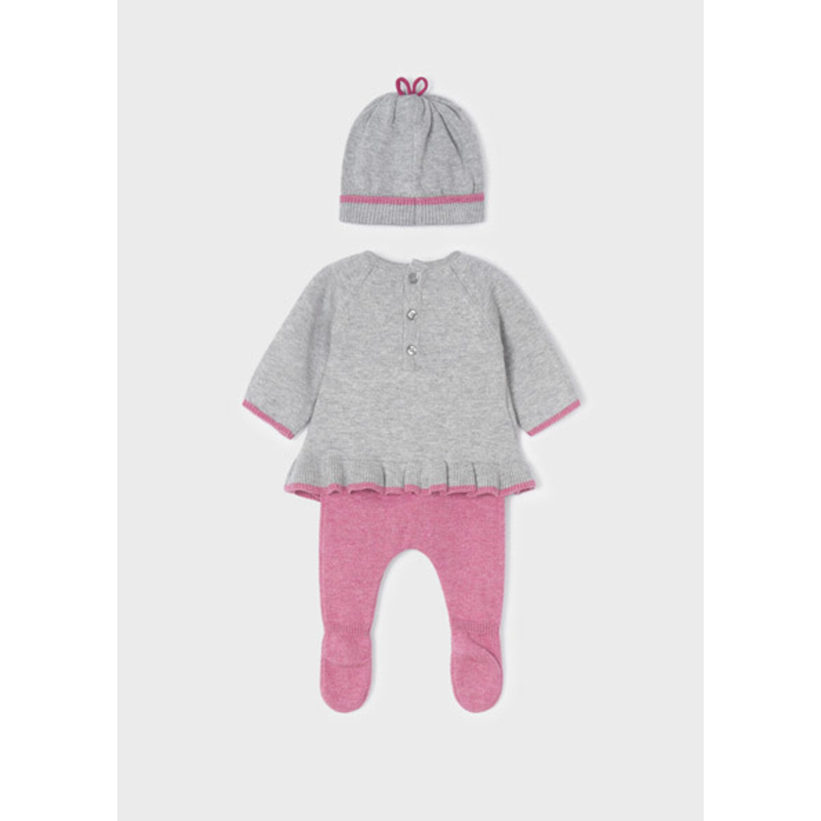 MAYORAL NEWBORN Baby Girl Knit Leg Warmer & Hat Set