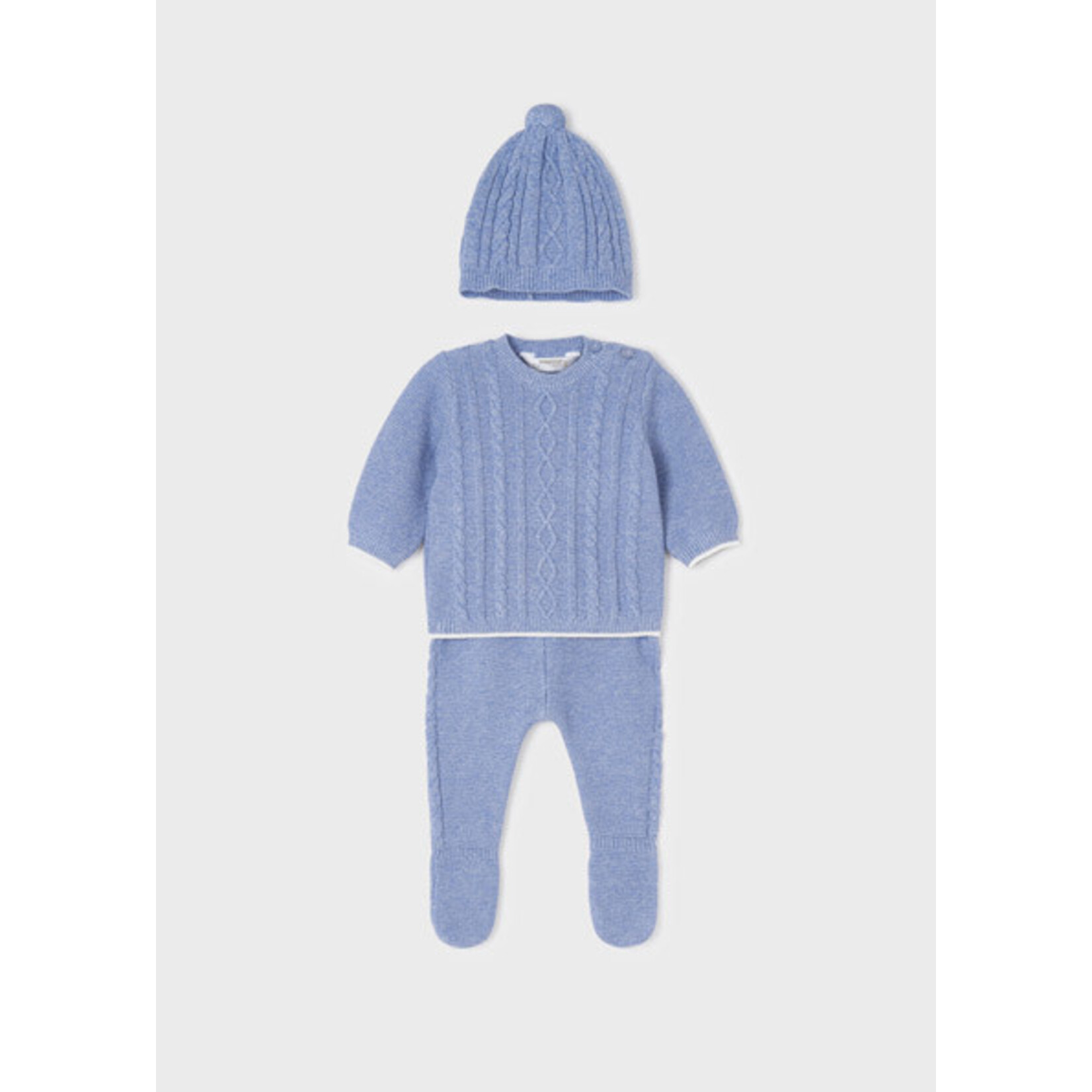 MAYORAL NEWBORN Baby Boy Knit Leg Warmer & Hat Set
