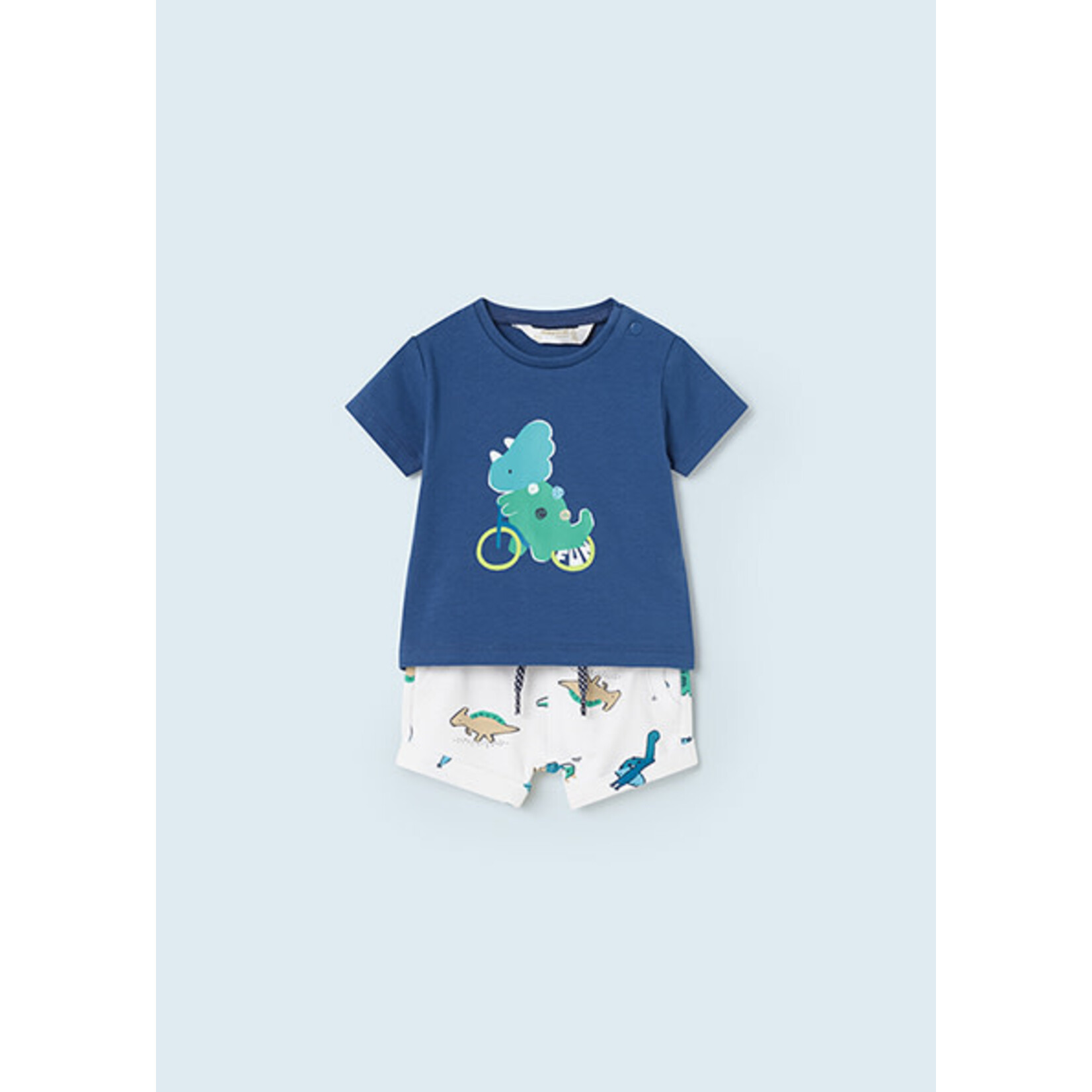 MAYORAL NEWBORN Baby Boy 2pc Dinosaur Short Set