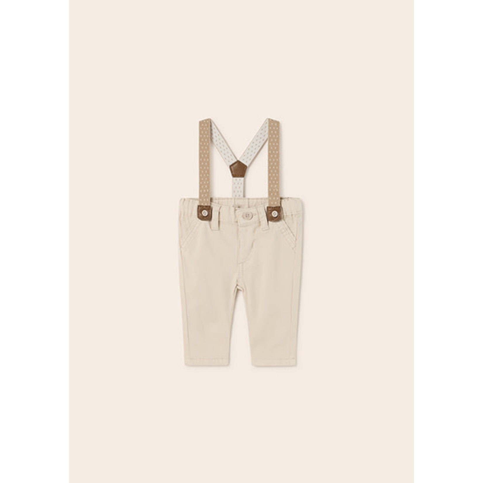 MAYORAL NEWBORN Baby Boy Suspender Cotton Pants