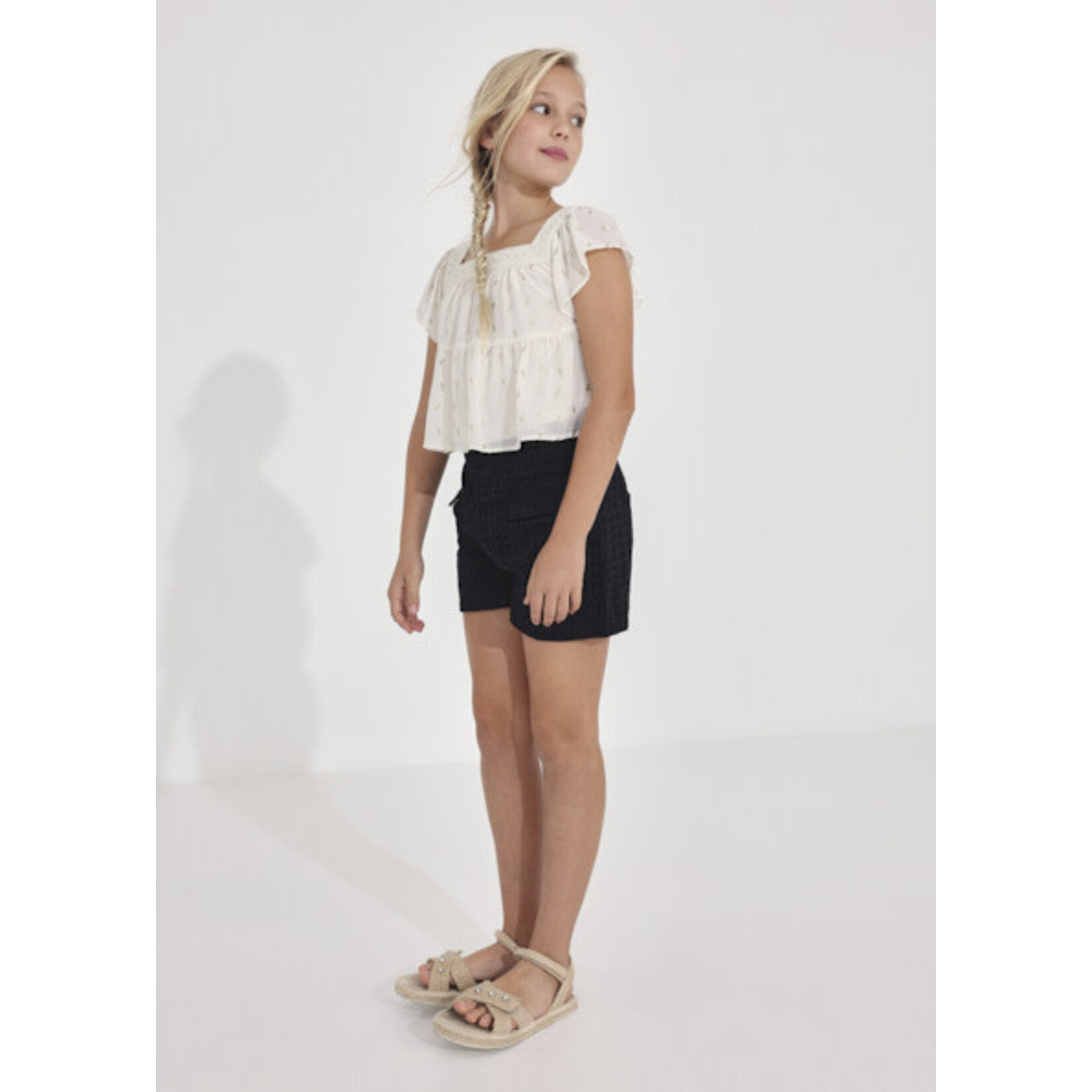 MAYORAL TWEEN Tween Girl Eyelet Shorts