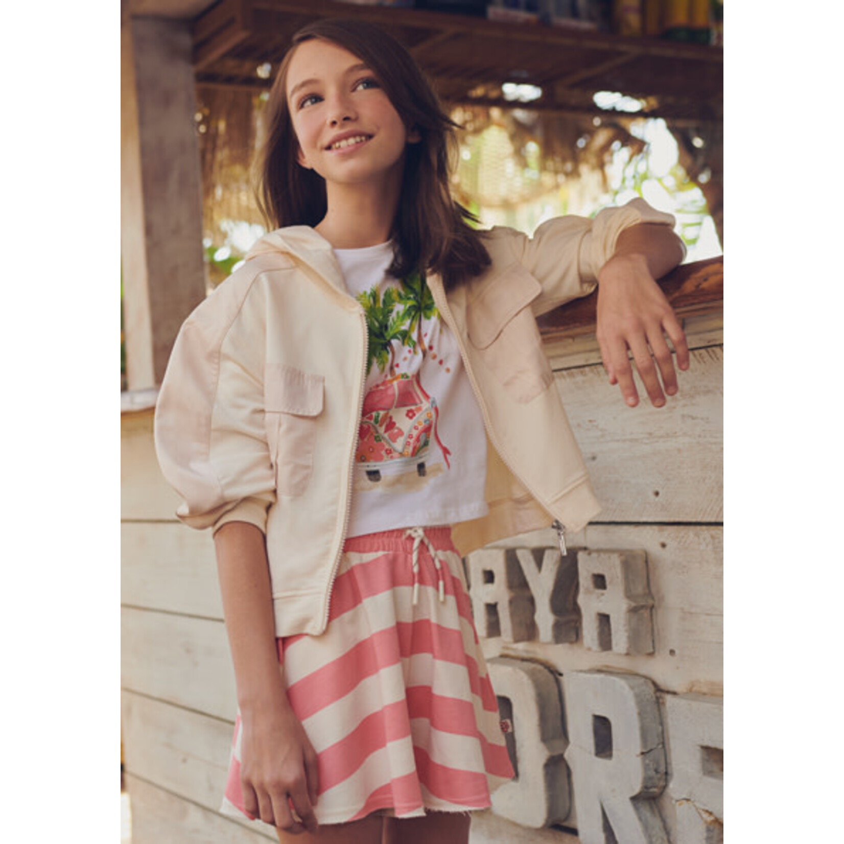 MAYORAL TWEEN Zip Up Tween Girl Hoodie